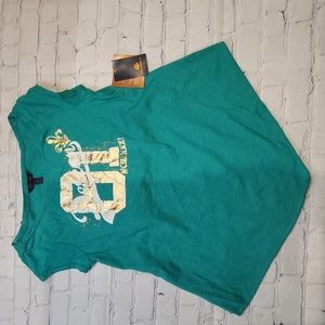 Beyonce y2k Tina knowles Dereon top Hi-Lo blouse shirt Large club wear